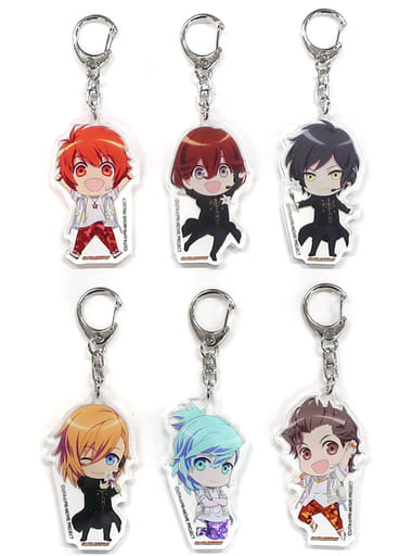 Otoya Ittoki, etc. Uta no Prince Sama: Maji Love Kingdom Newly Drawn Mini Character Illustration Acrylic Key Chain Gamers Limited Edition Blu-ray/DVD Bundled Bonus Set of 6 Key Ring [USED]