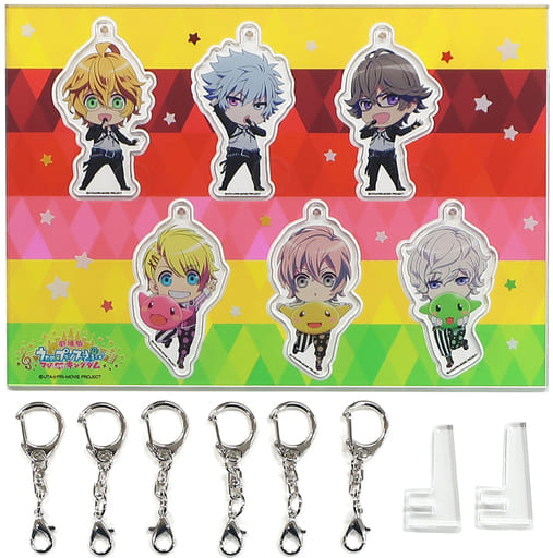 Natsuki Shinomiya, etc. Uta no Prince Sama: Maji Love Kingdom Newly Drawn Mini Character Illustration Acrylic Key Chain Kincri Limited Edition Blu-ray/DVD Bundled Bonus Set of 6 Key Ring [USED]