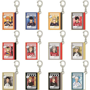 All 12 Type Set Haikyu !! TO THE TOP Mini Mini Study Book Keychain Collection Key Ring  [USED]