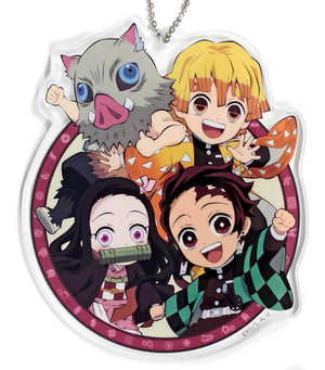 Tanjiro Kamado, etc. Demon Slayer: Kimetsu no Yaiba Acrylic Charms C98 Limited Mini Chara Collection 1 Bundled Items Key Ring [USED]