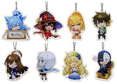 Megumin, etc. KonoSuba God's Blessing on this Wonderful World! Trading Acrylic Key Chains Vol.3 The Completion Commemorative Fair Limited All 8 Types Set Key Ring [USED]