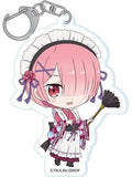 Ram Taisho Roman Re:ZERO -Starting Life in Another World- Petitchoko Acrylic Key Chain Key Ring [USED]