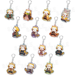 Tanjiro Kamado, etc. Demon Slayer: Kimetsu no Yaiba x Rascal Trading Acrylic Key Chains Rascal Ver. Vol.2 Normal 13 Types Set Key Ring [USED]