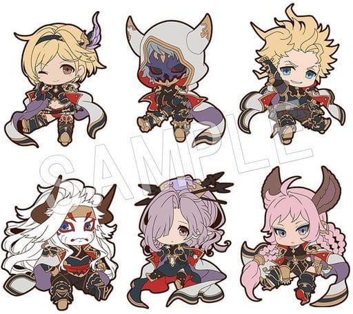 Sith, etc. GRANBLUE FANTASY Petanko Trading Rubber Strap Vol.4 All 6 Types Set Key Ring [USED]