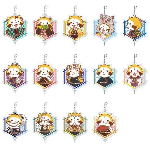 Tanjiro Kamado, etc. Demon Slayer Kimetsu no Yaiba x Rascal the Raccoon Connectable Acrylic Key Chain All 13 Types Set Key Ring [USED]