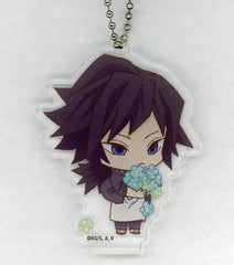 Giyu Tomiokau Demon Slayer: Kimetsu no Yaiba Mini Character Acrylic Key Chain Charadri!! Limited Key Ring [USED]