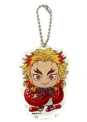 Kyojuro Rengoku Demon Slayer: Kimetsu no Yaiba Mini Character Acrylic Key Chain Charadri!! Limited Key Ring [USED]
