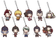 Zenitsu Agatsuma, etc. Demon Slayer: Kimetsu no Yaiba Nitotan Rubber Mascot Vol.4 All 10 Types Set Key Ring [USED]