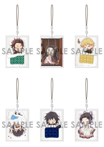 Nezuko Kamado, etc. Demon Slayer: Kimetsu no Yaiba Good Night Acrylic Strap Part 1 All 6 Types Set Key Ring [USED]