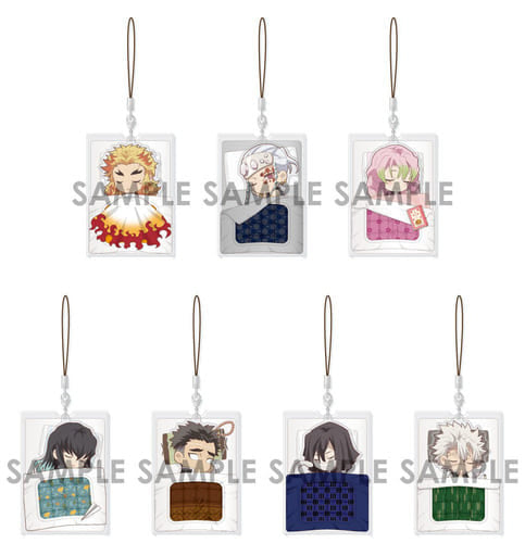 Kyojuro Rengoku, etc. Demon Slayer: Kimetsu no Yaiba Good Night Acrylic Strap Part 2 All 7 Types Set Key Ring [USED]