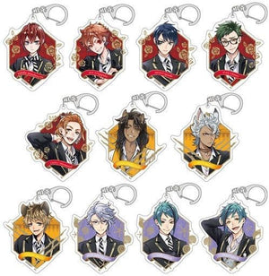 All 11 Types Set Disney: Twisted-Wonderland Traiding Acrylic Keychain Vol.1 Key Ring [USED]