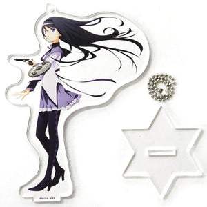 Homura Akemi Magia Record Puella Magi Madoka Magica Side Story Acrylic Key Chain Official Online Shop Shaft Ten First Anniversary Shaft Original Art Exhibition Limited Key Ring [USED]