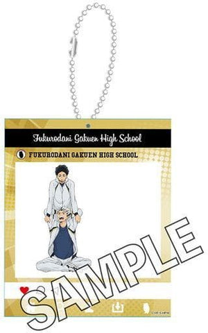 Kotaro Bokuto Keiji Akaashi Haikyu!! Warming Up!! SNS Style Acrylic Keychain Key Ring [USED]