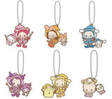 All 6 Types Set Ojamajo Doremi x Sanrio Characters Special Rubber Mascot Key Ring [USED]