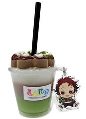 Tanjiro Kamado Demon Slayer: Kimetsu no Yaiba Mokkyun Up with Mini Character Charm Collabo Cafe Honpo Labo Limited Key Ring [USED]