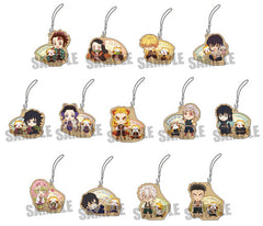 Nezuko Kamado, etc. Demon Slayer: Kimetsu no Yaiba Trading Eco Strap 2nd Raccoon Rascal Collaboration All 13 Types Set Key Ring [USED]
