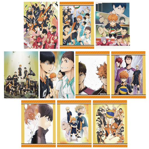 Shoyo Hinata, etc. Haikyu!! TO THE TOP Miniature Canvas Keychain Part 1 All 10 Types Set Key Ring [USED]