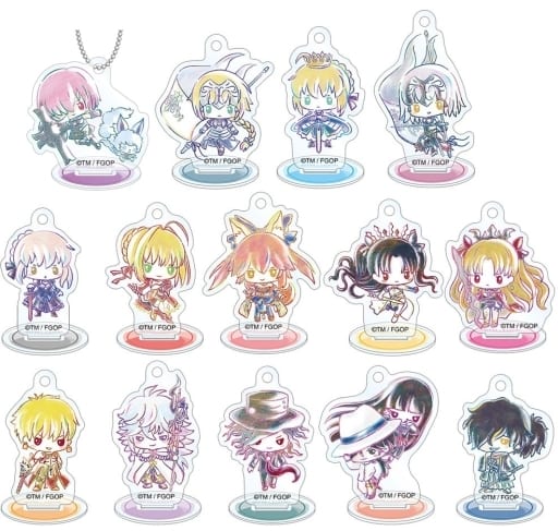 Shielder Mash Kyrielight, etc. Fate/Grand Order Design produced by Sanrio Trading Ani-Art Acrylic Stand Keychain All 14 Types Set Key Ring [USED]