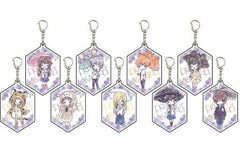 Tohru Honda, etc. Fruits Baske Graph Art Design Acrylic Key Chain 03.A Set Rainy Season Ver. All 9 Types Set Key Ring [USED]
