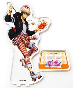 Sougo Okita Gintama Big Acrylic Stand Diner Ver. animate cafe Gintmama Diner Limited Key Ring [USED]