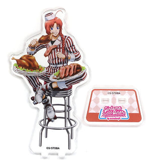 Kamui Gintama Big Acrylic Stand Diner Ver. animate cafe Gintmama Diner Limited Key Ring [USED]