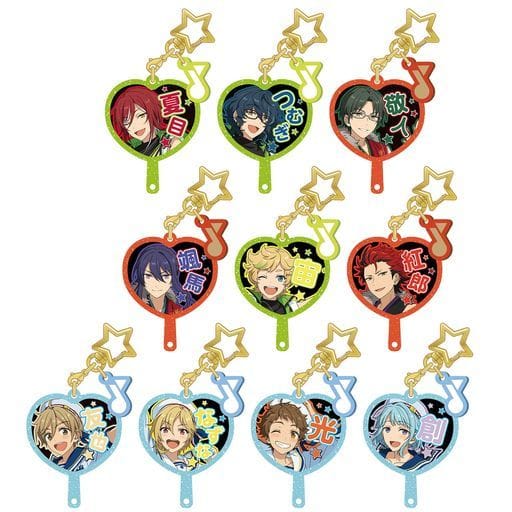 Natsume Sakasaki Ensemble Stars!! Furufure Uchiwa Charm Collection Vol.3 All 10 Types Set Key Ring [USED]