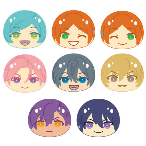 Hinata Aoi, etc. Ensemble Stars!! Omanju Nigi Nigi Mascot Next 3 All 8 Types Set Key Ring [USED]