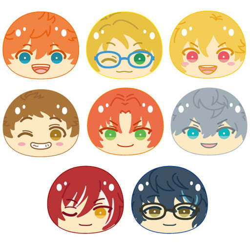 Subaru Akehoshi, etc. Ensemble Stars!! Omanjuu Niginigi Mascot Next 4 All 8 Types Set Key Ring [USED]