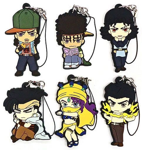 Oingo, etc. JoJo's Bizarre Adventure: Stardust Crusaders Rubber Strap Collection Vol.3 All 6 Types Set Key Ring [USED]