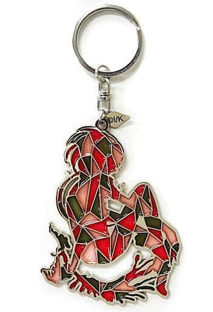 Cynthia Land of the Lustrous Stained Glass Style Key Chain Key Ring [USED]