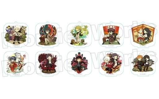 Osamu Dazai, etc. Bungo Stray Dogs Character Chronicle Trading Acrylic Stand Key Chain All 10 Types Set Key Ring [USED]