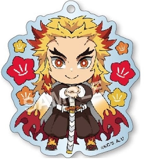Kyojuro Rengoku Demon Slayer: Kimetsu no Yaiba Eformed Decotto! Acrylic Ball Chain Part 6 Key Ring [USED]