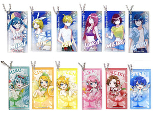 All 12 Type Set VOCALOID Hatsune Miku Summer Party in Marui Trading Cuvoid Acrylic Keychain Key Ring  [USED]