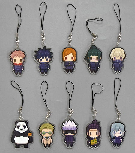 Yuji Itadori, etc. Jujutsu Kaisen Petite Bit Strap Collection All 10 Types Set Key Ring [USED]