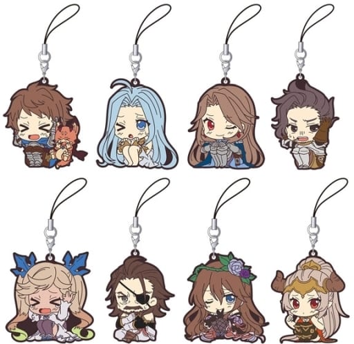 Lyria, etc. Granblue Fantasy The Animation Season 2 Rubber Strap Collection ViVimus A All 8 Types Set Key Ring [USED]