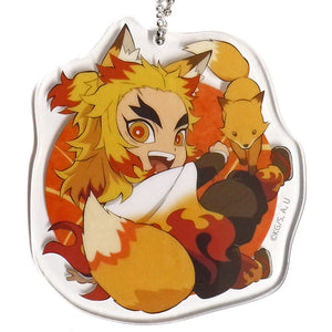 Rengoku Kyojuro Local SD Acrylic Charm (Miyazaki) Demon Slayer: Kimetsu no Yaiba Zen Shuchu Exhibition Miyazaki Venue Limited Single Item Charm [USED]