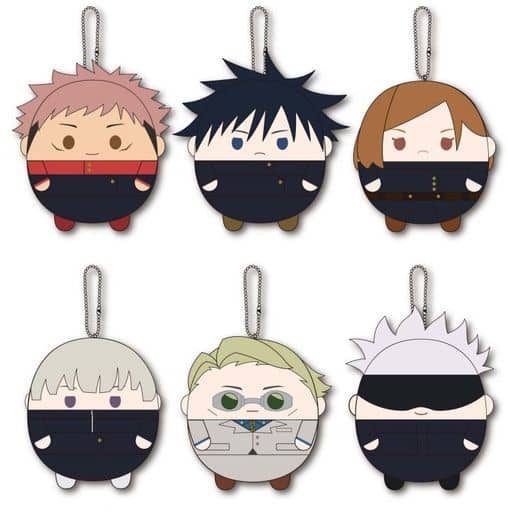 Satoru Gojo, etc. Jujutsu Kaisen Fluffy Kororin All 6 Types Set Key Ring [USED]
