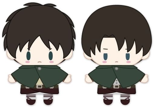 Ellen Yeager Levi Ackerman Attack on Titan Puppela Set Finger Mascot Key Ring [USED]