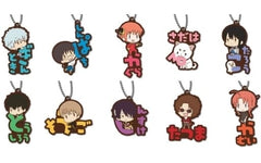 Gintoki Sakata, etc. Gintama The Final Onamae Pitanko Rubber Mascot All 10 Types Set Key Ring [USED]