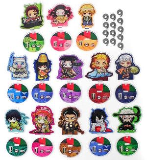 Zenitsu Agatsuma, etc. Demon Slayer: Kimetsu no Yaiba Trading Mini Character Stand Key Chain Kyoto Minamiza Kabukinoyakata Limited All 13 Types Set Key Ring [USED]