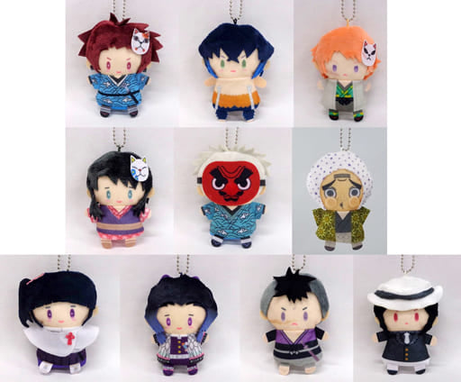 Shinobu Kocho, etc. Demon Slayer: Kimetsu no Yaiba Puppela Finger Mascot Collection 1st All 10 Types Set Key Ring [USED]