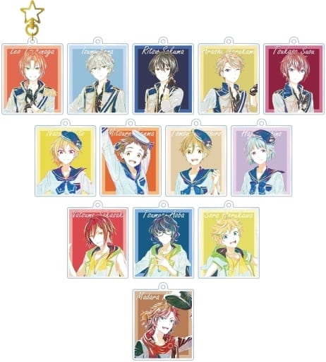 Leo Tsukinaga, etc. Ensemble Stars! Ani-Art Trading Acrylic Key Chains Ver.B Vol.2 All 13 Types Set Key Ring [USED]