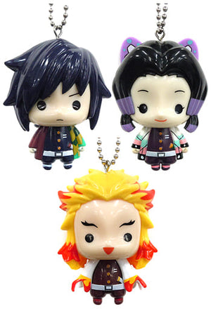 All 3 Types Set Yura Yura Mascot -Mizubashira Mushibashira Enbashira- Demon Slayer: Kimetsu no Yaiba Key Ring [USED]