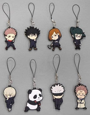 All 8 Types Set Jujutsu Kaisen Capsule Rubber Mascot Key Ring [USED]