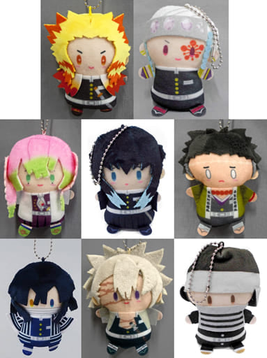 Kyojuro Rengoku, etc. Demon Slayer: Kimetsu no Yaiba Puppela Finger Mascot Collection 2nd All 8 Types Set Key Ring [USED]