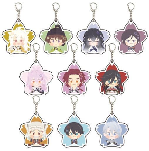 Yamabushi Kunihiro, etc. Wanpaku! Touken Ranbu Acrylic Key Chain 04 Wanpaku! Touken Ranbu Limited All 10 Types Set Key Ring [USED]