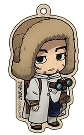 Hyakunosuke Ogata Golden Kamuy Trading Wooden Tag Strap Vol.2 Key Ring [USED]