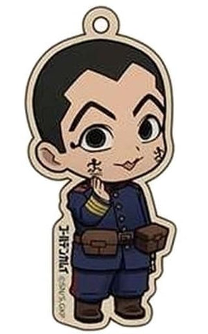 Private First Class Usami Golden Kamuy Trading Wooden Tag Strap Vol.2 Key Ring [USED]