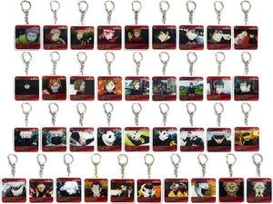 All 37 Type Set Jujutsu Kaisen in Tokyo Tower Extracurricular Lesson at Jujutsu College Scene Photograph Acrylic Keychain Key Ring [USED]
