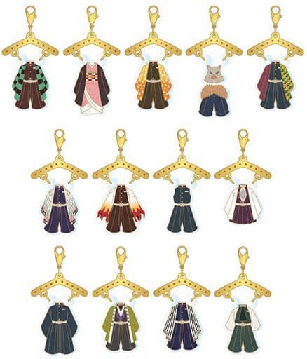 Nezuko Kamado, etc. Demon Slayer: Kimetsu no Yaiba Cost Petit Collection All 13 Types Set Key Ring [USED]
